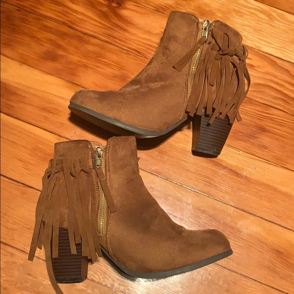 Fringe booties